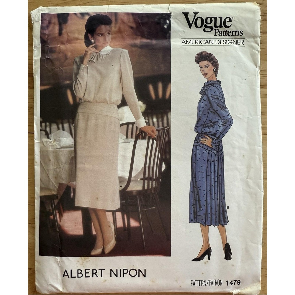 Vogue‎ Patterns American Designer Albert Nipon 1479 Misses' Dress Size 14 UC FF